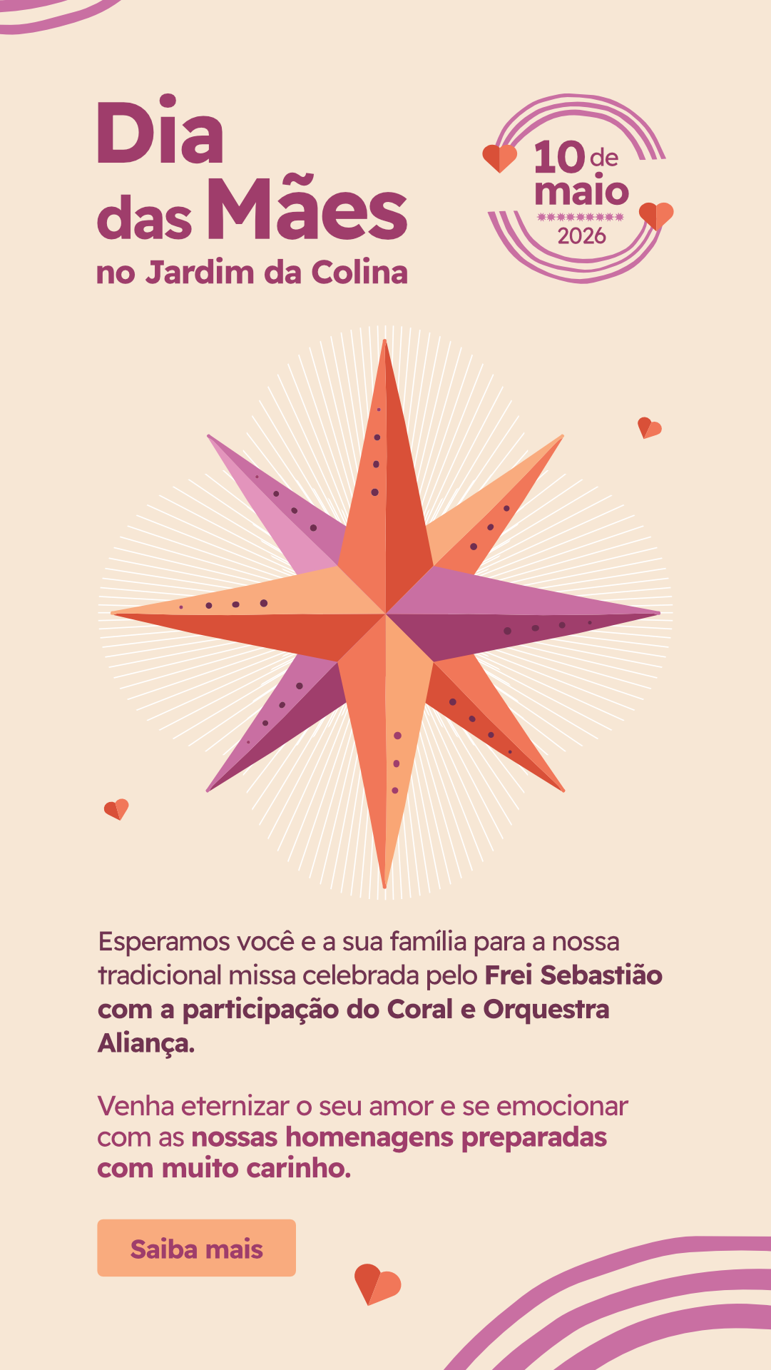 Informativo de Dia das Mães - Jardim da Colina